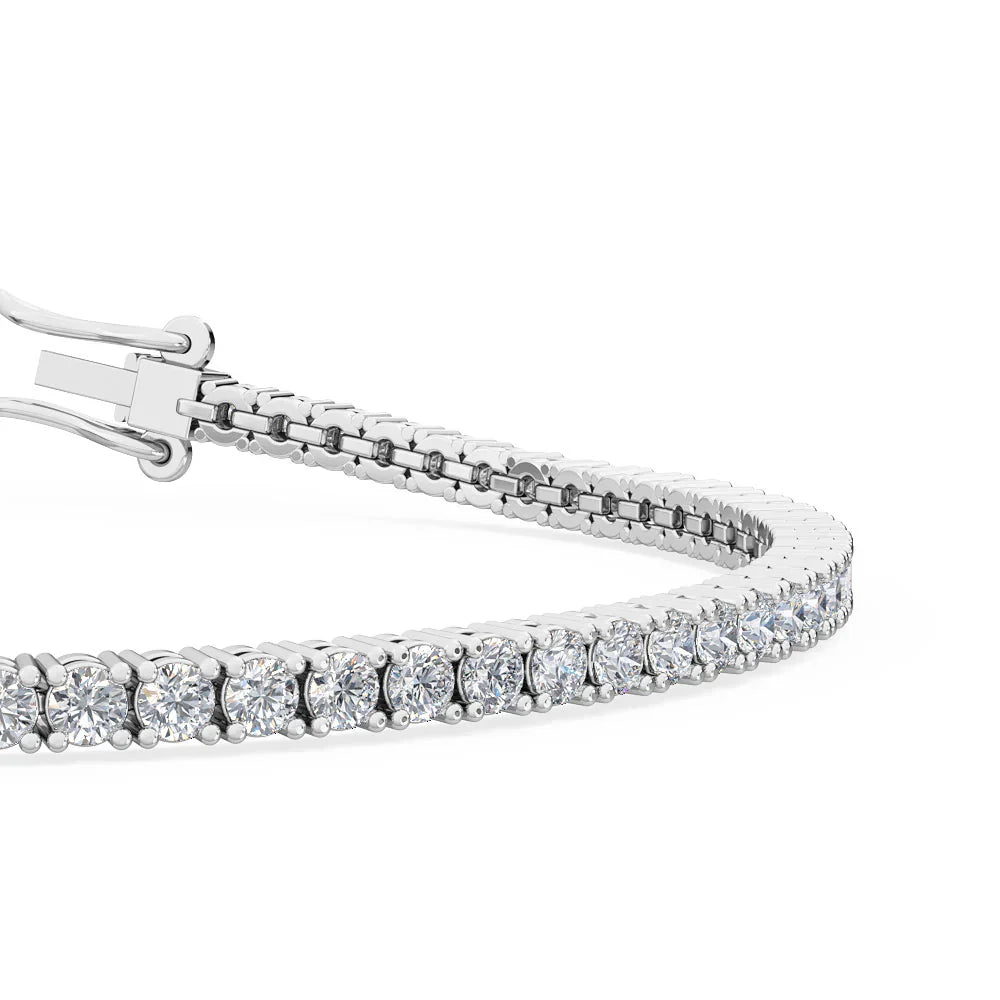 3.0 ct. tw. Classic Four-Prong Natural Diamond Tennis Bracelet in 14K White Gold