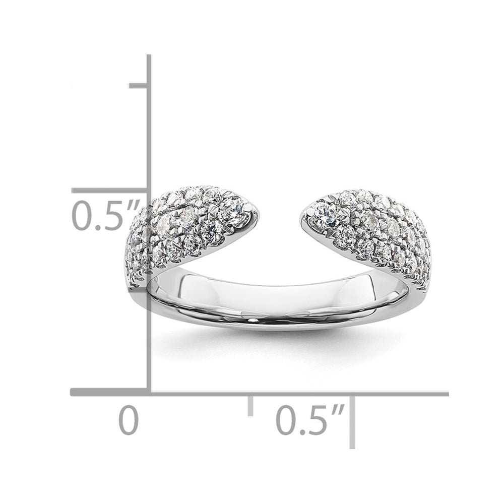 True Origin 14K White Gold 3/4 carat Lab Grown Diamond VS+ F+ Complete Wedding Band Ring