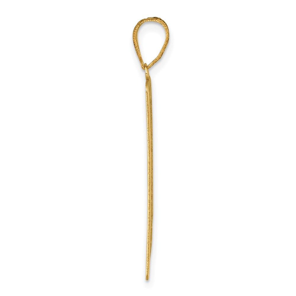 14K Yellow Gold The World Tarot Card Pendant