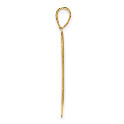 14K Yellow Gold The World Tarot Card Pendant