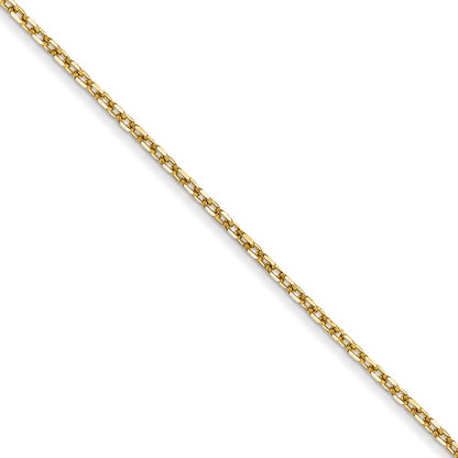 14K Yellow Gold 1.0mm D/C Forzantine Cable 30 Inch Chain