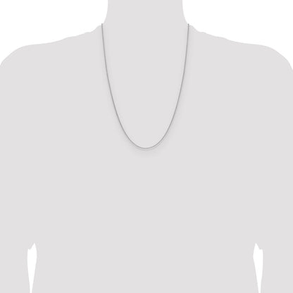 14K White Gold 1.5mm Cable 24 Inch Chain