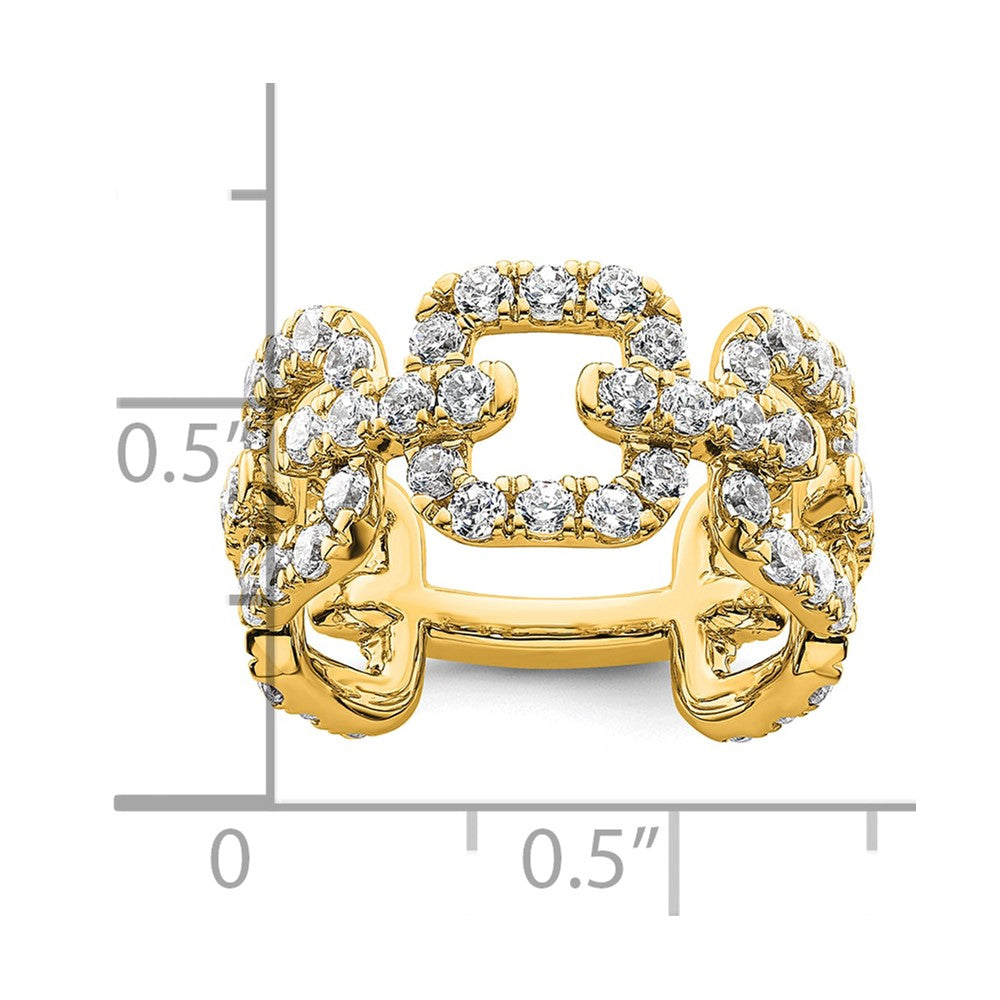 True Origin 14K Yellow Gold 2 3/8 carat Lab Grown Diamond VS+ F+ Complete Wedding Band Ring