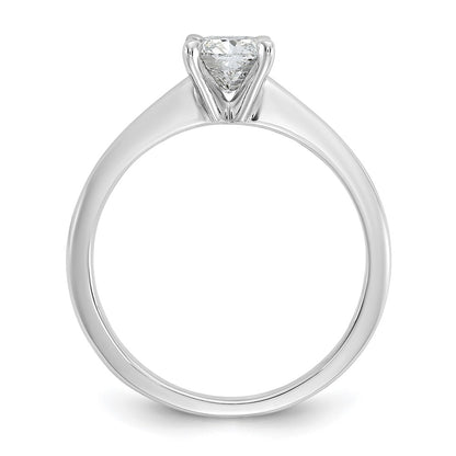 14K White Gold 3/4 carat Certified Lab Grown Diamond VS+ F+ Cushion Complete Solitaire Engagement Ring