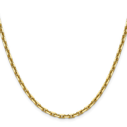 14K Yellow Gold 3.90mm D/C French Link 18 Inch Chain