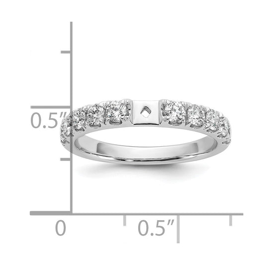 True Origin 14K White Gold 3/4 carat Lab Grown Diamond VS+ F+ Semi-Mount Peg Set Engagement Ring