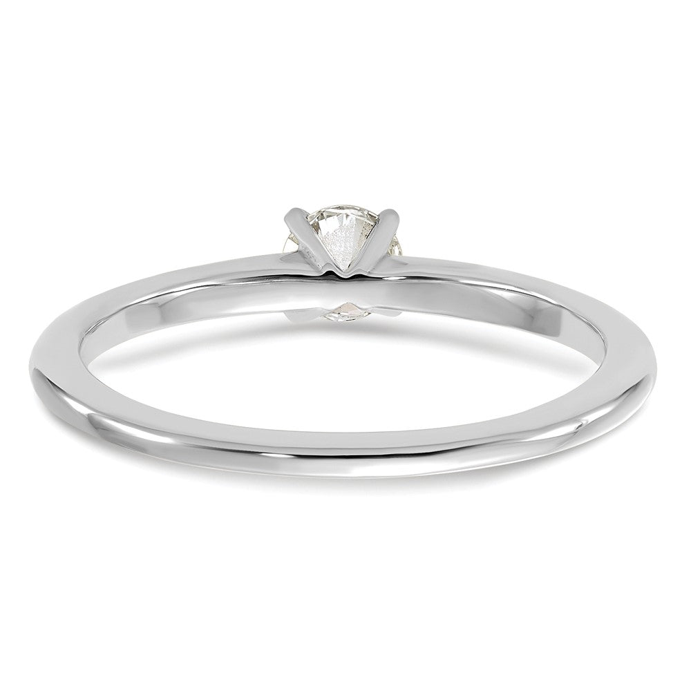 14K White Gold 1/4 carat Certified Lab Grown Diamond VS+ F+ Round Complete Solitaire Engagement Ring