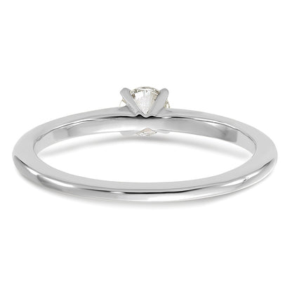 14K White Gold 1/4 carat Certified Lab Grown Diamond VS+ F+ Round Complete Solitaire Engagement Ring