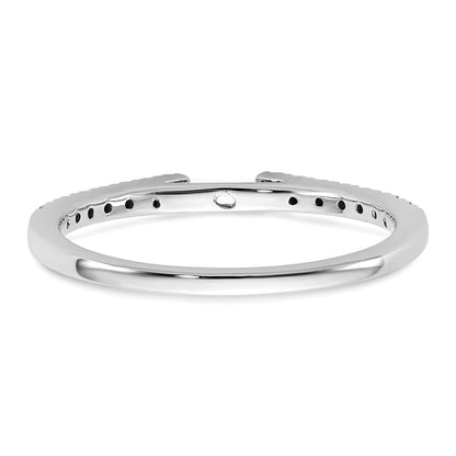 14K White Gold Peg Set 1/10 carat Diamond Semi-mount Engagement Ring