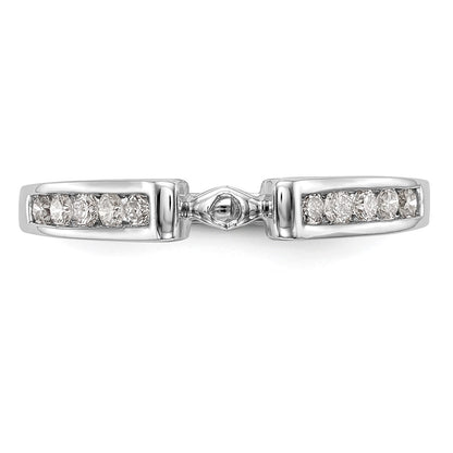 14K White Gold Peg Set 1/4 carat Channel-set Diamond Semi-mount Engagement Ring