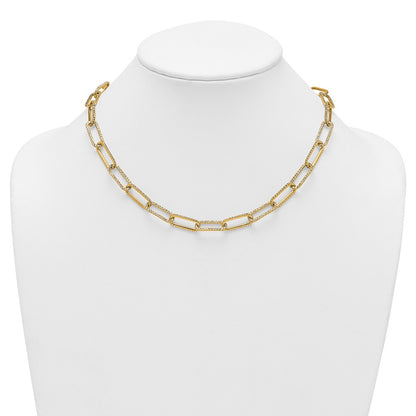 True Origin 14K Yellow Gold 8 5/8 carat Lab Grown Diamond VS+ F+ 18 in Complete Link Necklace