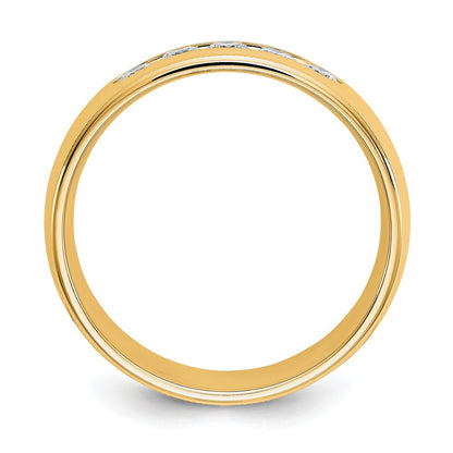 True Origin 14K Yellow Gold Men's 1/2 carat Lab Grown Diamond VS+ F+ Size 10 Complete Miligrain Wedding Band Ring