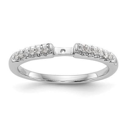 14K White Gold Peg Set 1/8 carat Diamond Semi-mount Engagement Ring