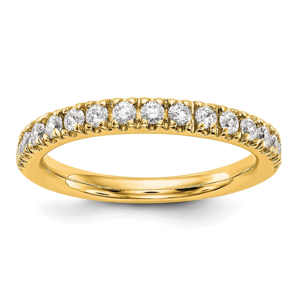 True Origin 14K Yellow Gold 1/2 carat Lab Grown Diamond VS+ F+ Complete Wedding Band Ring