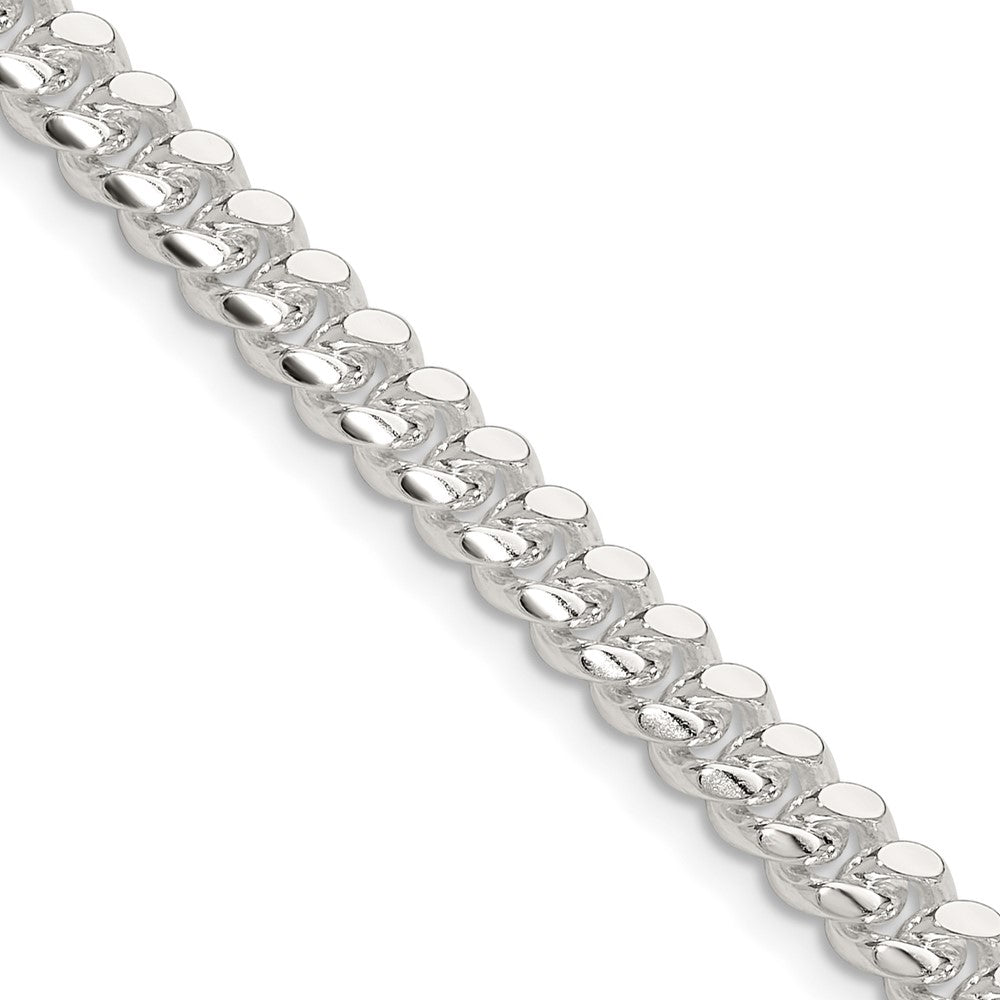 Sterling Silver Polished 5.7mm Domed Curb 24 Inch Chain