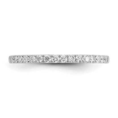 14K White Gold 1/4 carat Lab Grown Diamond VS/SI+ G+ Complete Size 4.5 Wedding Band Ring