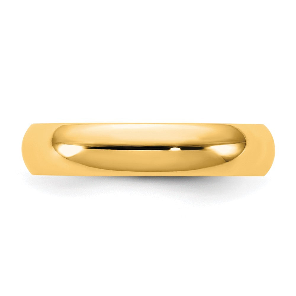 14K Yellow Gold 4.5mm Standard Comfort Fit Wedding Band Ring