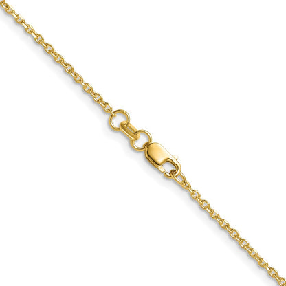 14K Yellow Gold 1.4mm D/C Forzantine Cable 30 Inch Chain