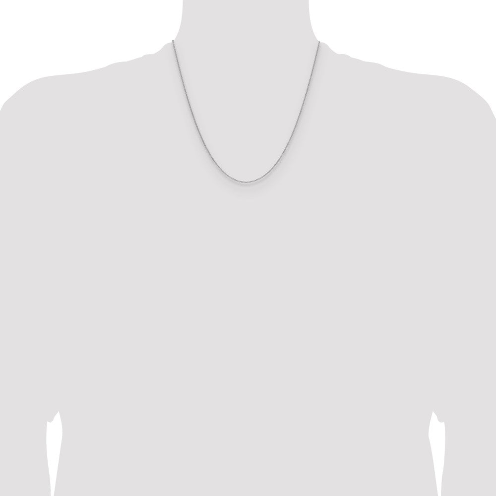 14K White Gold 1.5mm Cable 20 Inch Chain