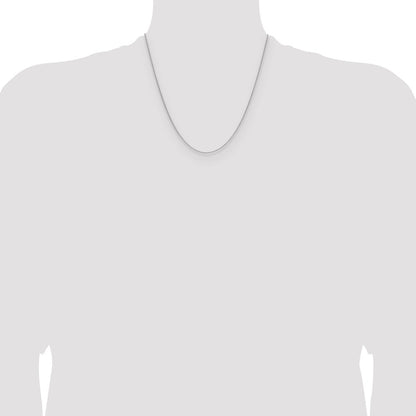 14K White Gold 1.5mm Cable 20 Inch Chain