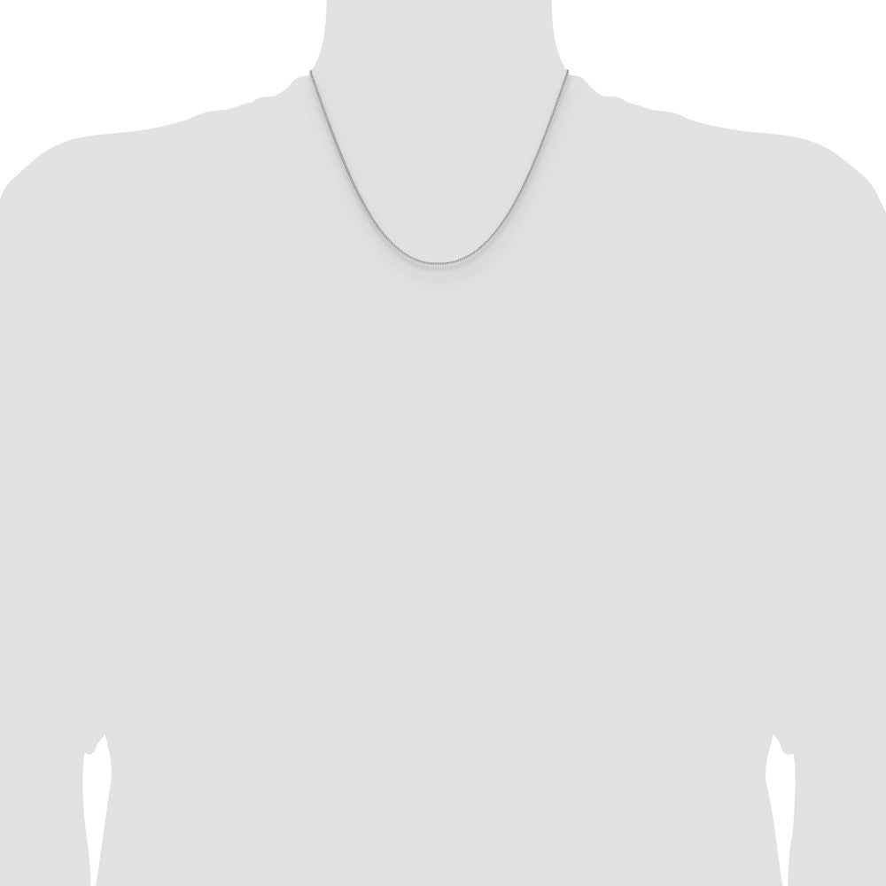 14K White Gold 1.5mm Cable 18 Inch Chain