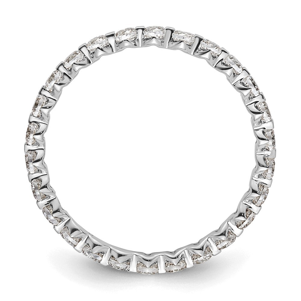 True Origin 14K White Gold 7/8 carat Lab Grown Diamond VS+ F+ Size 9 Complete Eternity Wedding Band Ring