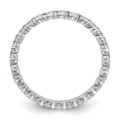 True Origin 14K White Gold 7/8 carat Lab Grown Diamond VS+ F+ Size 9 Complete Eternity Wedding Band Ring