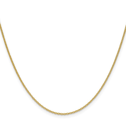 14K Yellow Gold 1.5mm Cable 18 Inch Chain