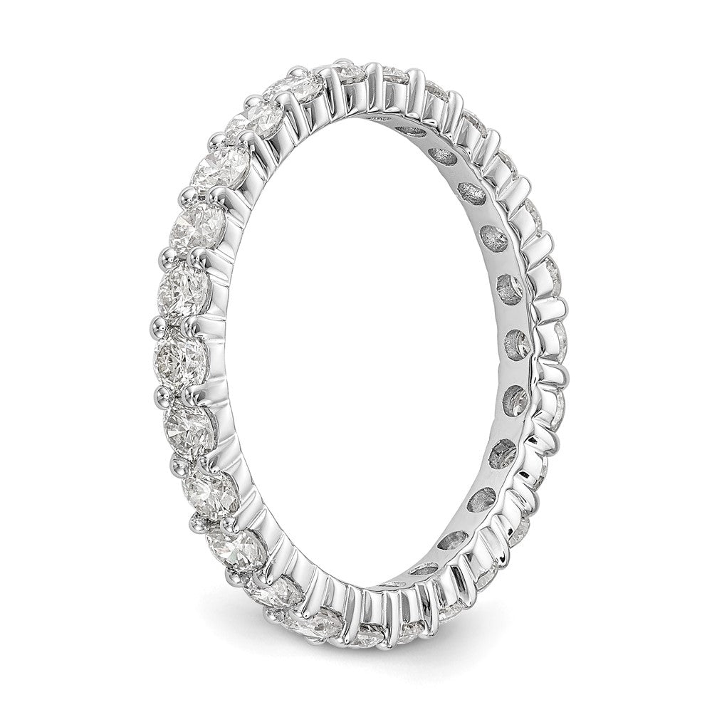 14K White Gold 1.5CT Shared Prong Diamond Eternity Wedding Band Ring