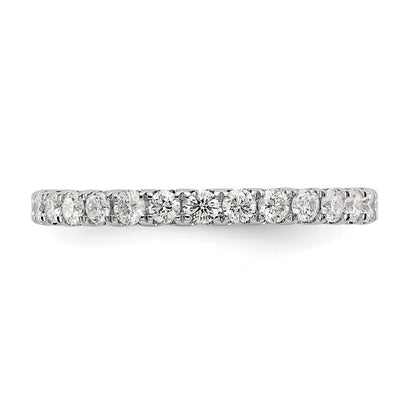 True Origin 14K White Gold 1 carat Lab Grown Diamond VS+ F+ Size 9 Complete Eternity Wedding Band Ring