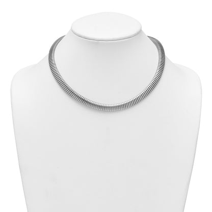 Sterling Silver Rhodium-plated Polished 9mm Cubetto 17.5 Inch Necklace