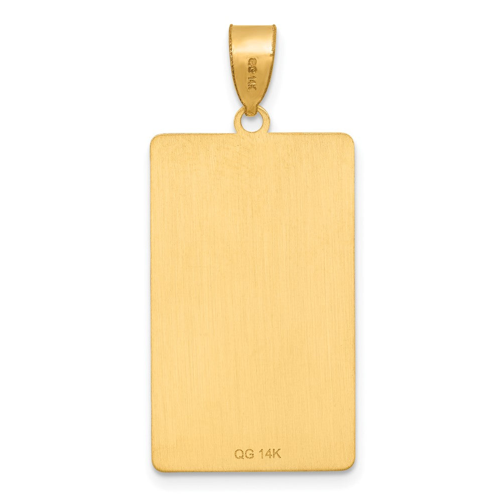 14K Yellow Gold The Moon Tarot Card Pendant