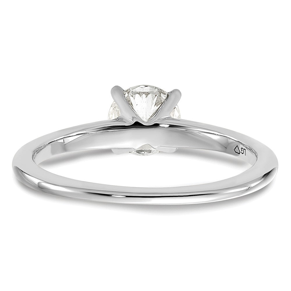 14K White Gold 3/4 carat Certified Lab Grown Diamond VS+ F+ Round Complete Solitaire Engagement Ring