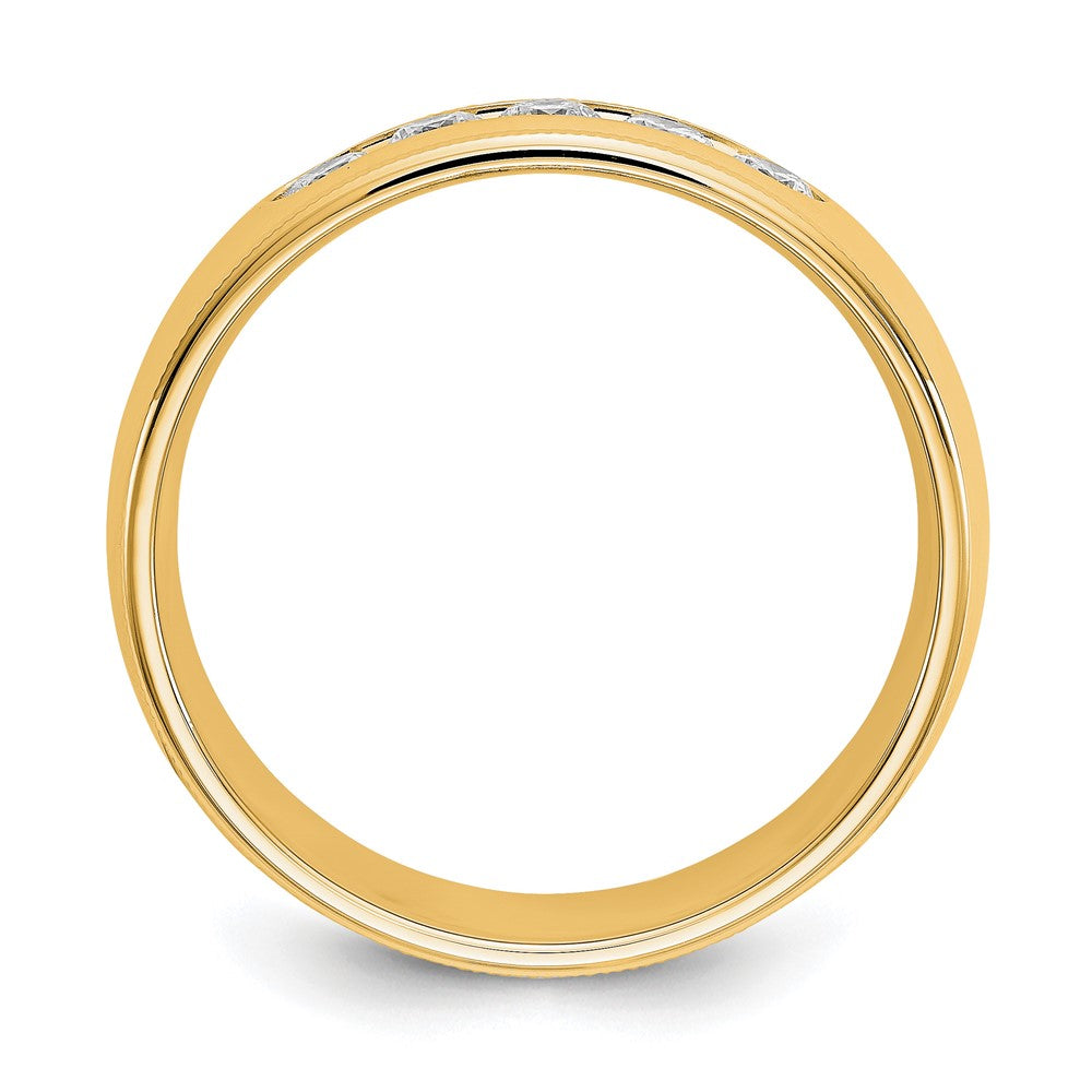 True Origin 14K Yellow Gold Men's 1/2 carat Lab Grown Diamond VS+ F+ Size 9.5 Complete Miligrain Wedding Band Ring