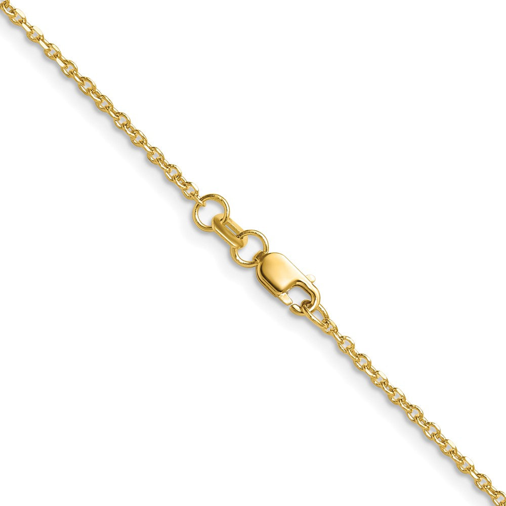 14K Yellow Gold 1.4mm D/C Forzantine Cable 22 Inch Chain