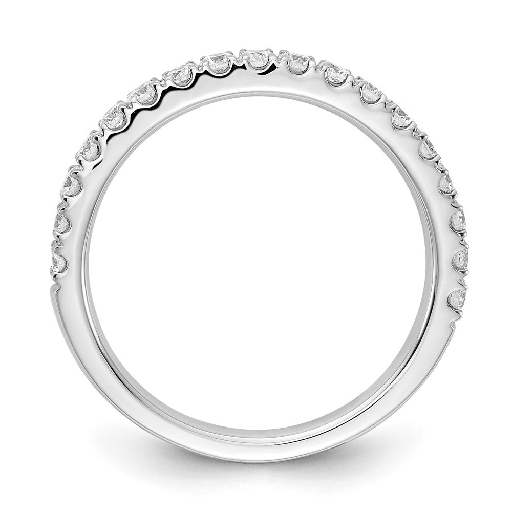 14K White Gold 1/2 carat Lab Grown Diamond VS/SI+ G+ Complete Wedding Band Ring