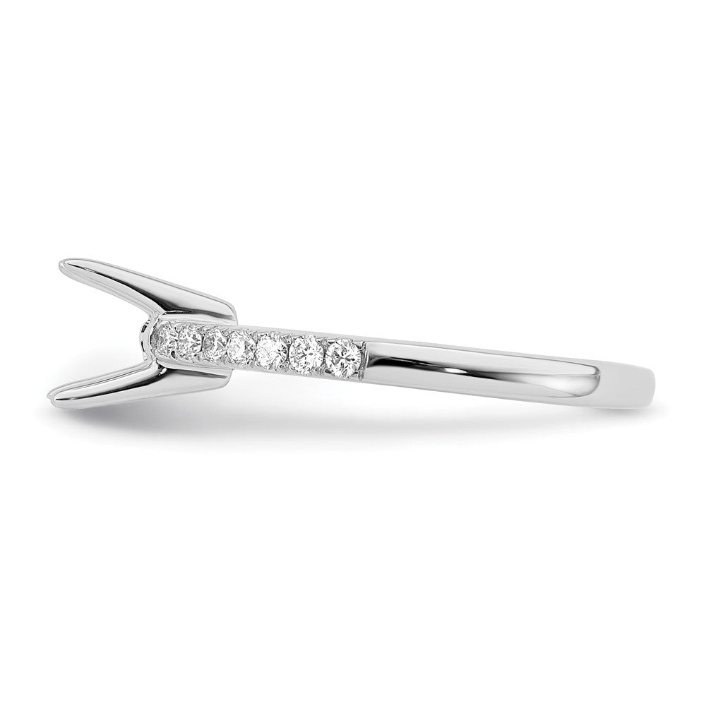 True Origin 14K White Gold 1/4 carat Lab Grown Diamond VS+ F+ Semi-Mount Oval Engagement Ring