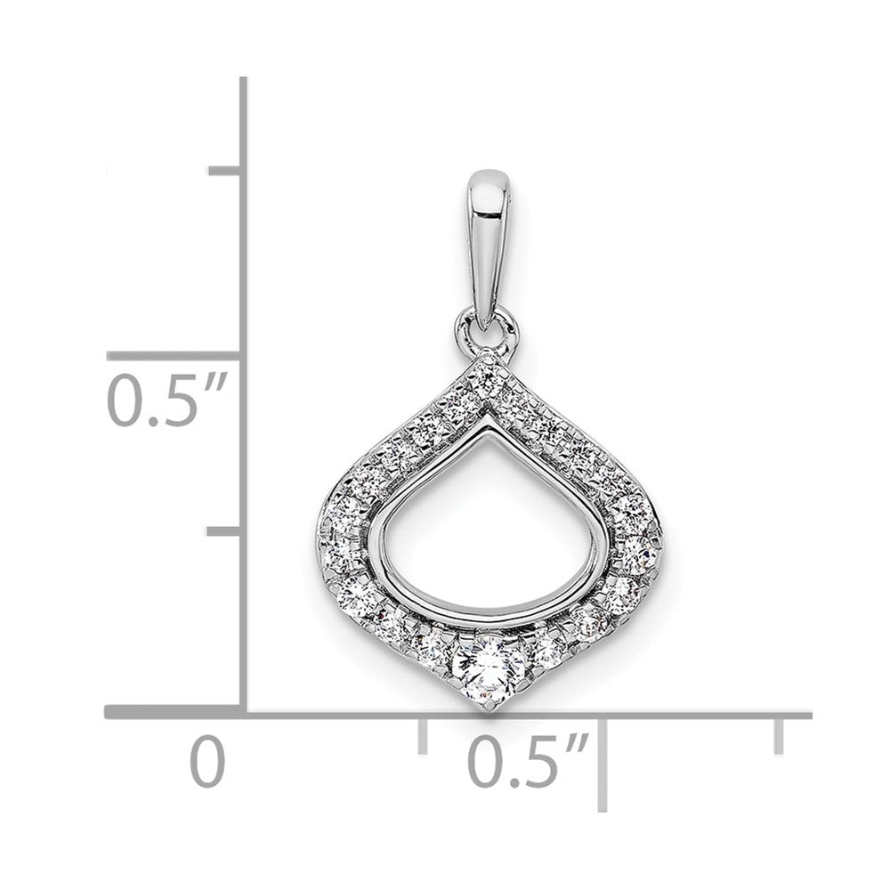 14K White Gold 1/4 carat Diamond Vintage Pendant