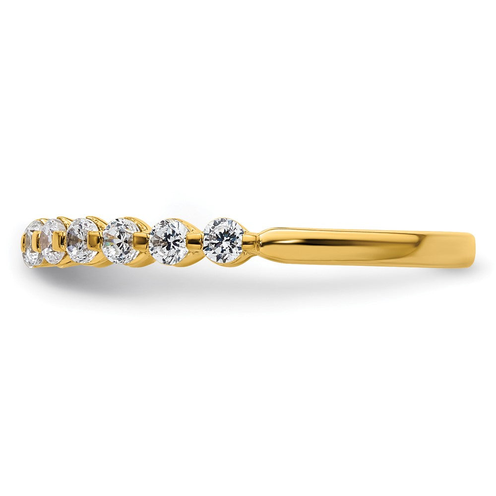 True Origin 14K Yellow Gold 1/2 carat Lab Grown Diamond VS+ F+ Complete Wedding Band Ring