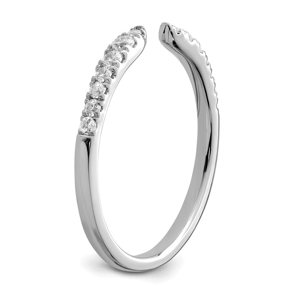 True Origin 14K White Gold 1/4 carat Lab Grown Diamond VS+ F+ Complete Wedding Band Ring