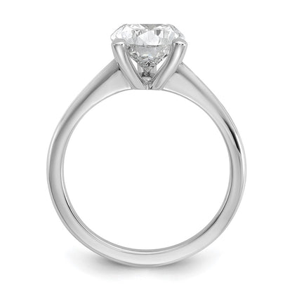 14K White Gold 2 1/2 carat Certified Lab Grown Diamond VS+ F+ Pear Solitaire Complete Engagement Ring