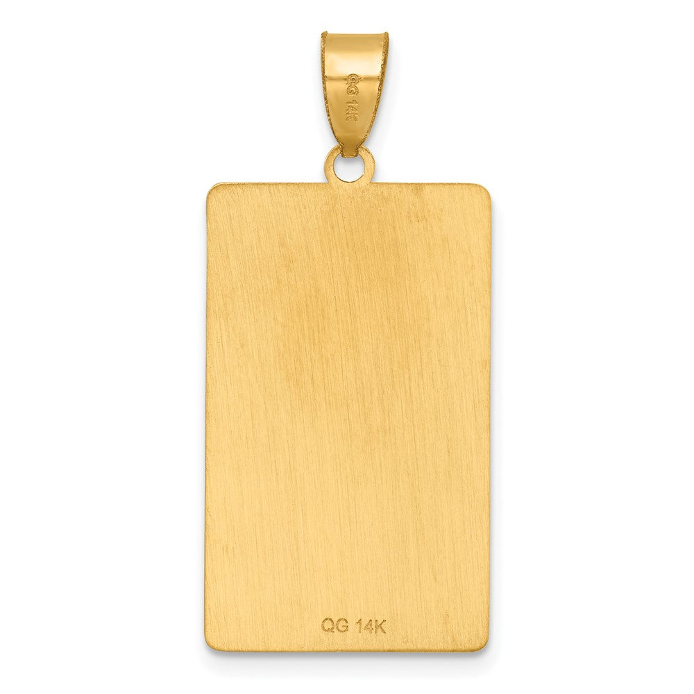 14K Yellow Gold The Lovers Tarot Card Pendant