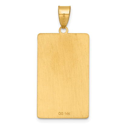 14K Yellow Gold The Lovers Tarot Card Pendant