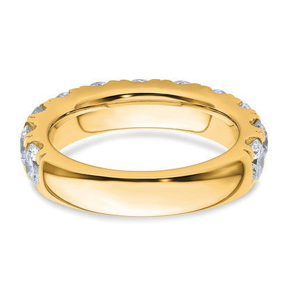 14K Yellow Gold 3 carat Certified Lab Grown Diamond VS+ F+ Complete Wedding Band Ring