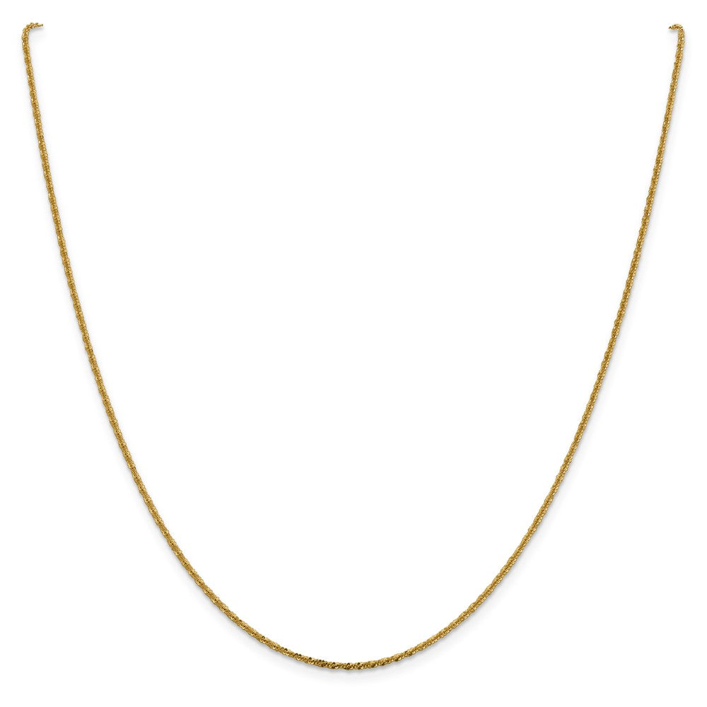 18 Inch 14K Yellow Gold 1.5mm Cyclone Chain Necklace