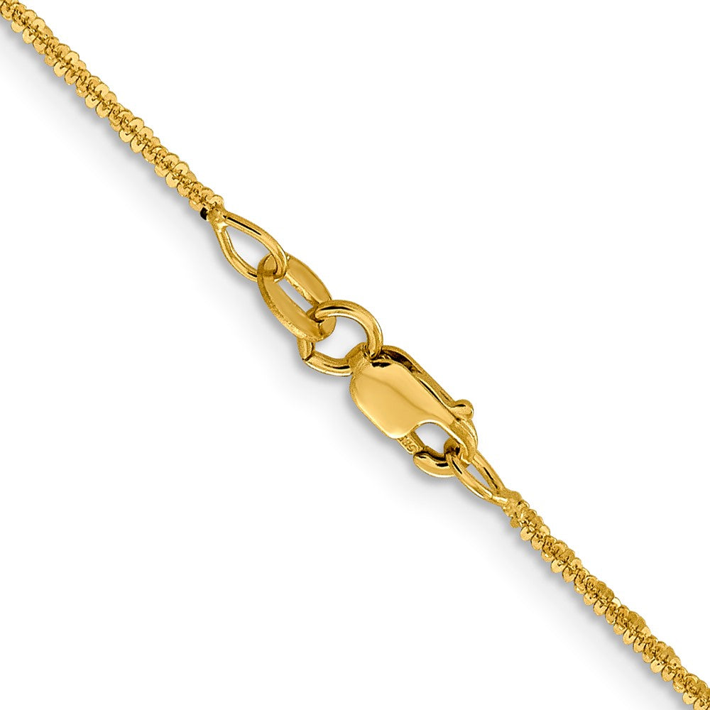 18 Inch 14K Yellow Gold 1.5mm Cyclone Chain Necklace