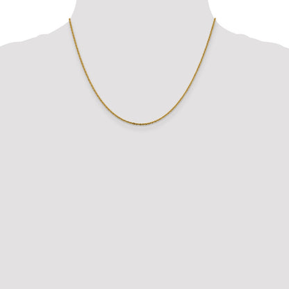 18 Inch 14K Yellow Gold 1.5mm Cyclone Chain Necklace
