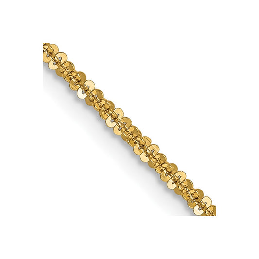 18 Inch 14K Yellow Gold 1.5mm Cyclone Chain Necklace
