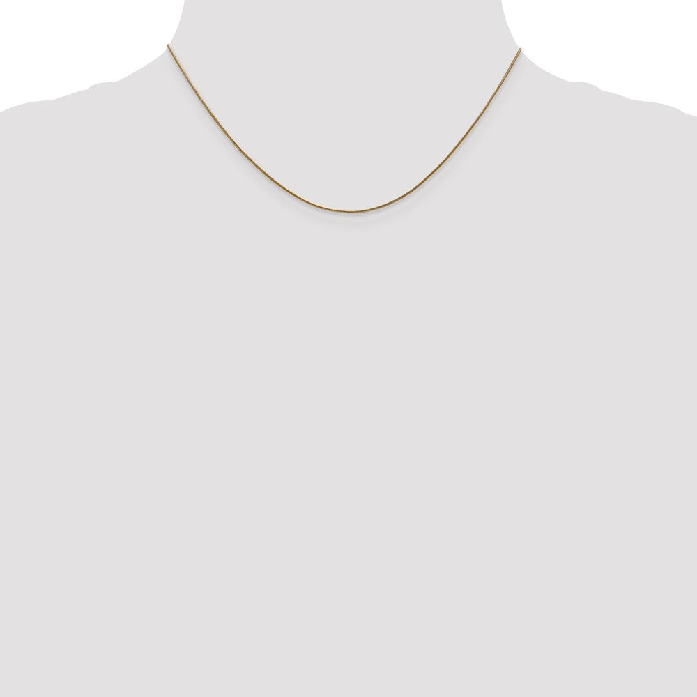 16 Inch 14K Yellow Gold .8mm Round Snake Chain Necklace