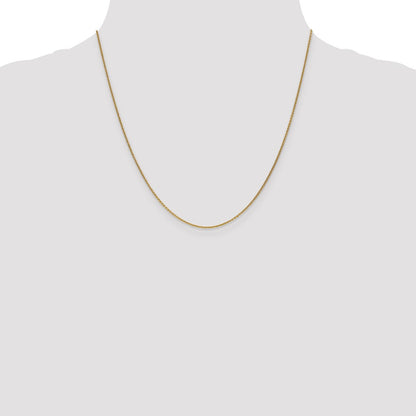 2 Inch 14K Yellow Gold 1.1mm Round Cable Chain Necklace